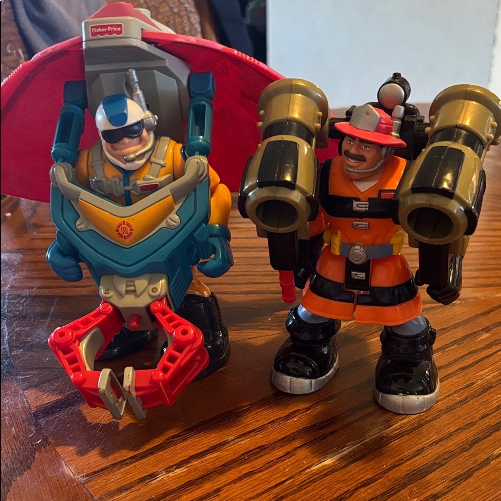 Fisher-Price Rescue Heroes Figures - Red, Blue, and Orange
